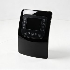 Custom IMD in-mold decorated bezel with sealed graphics, square hero on white background