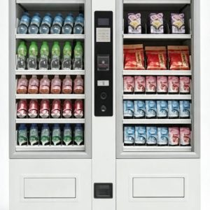 Double-Door Combo Vending Machine with Insulated Glass Doors for Drinks and Snacks
